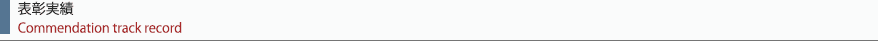 表彰実績タイトル